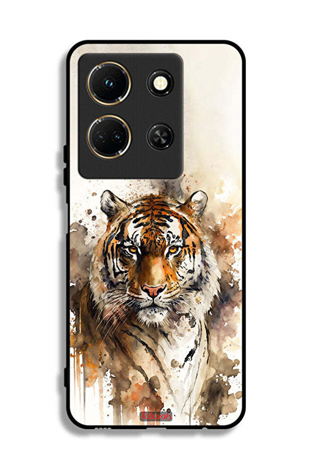 غطاء حماية لهاتف Infinix Note 30 بتصميم فن تجريدي من جلد الفهد