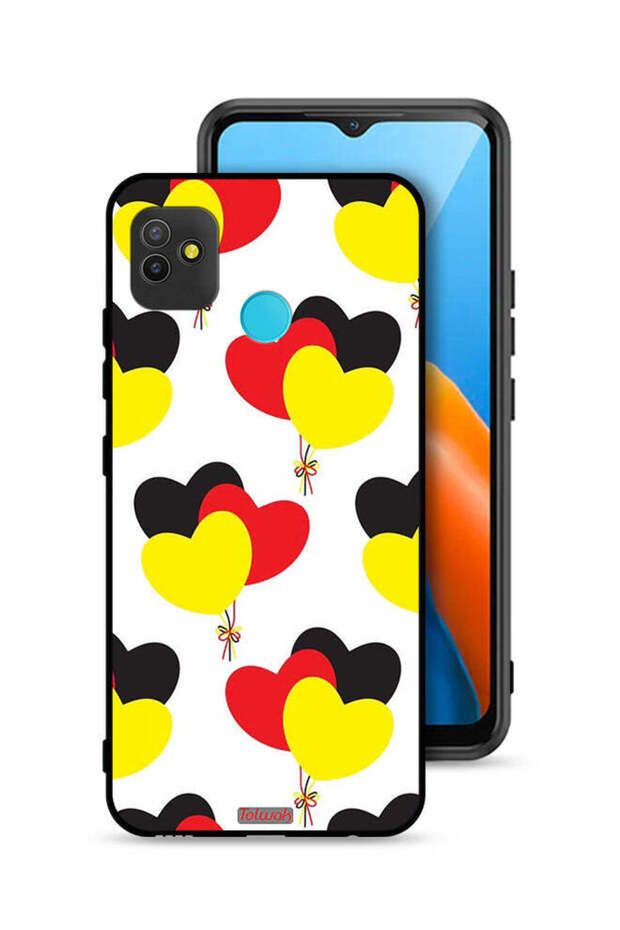 Tecno Pop 5 Protective Case Cover Three Hearts Bunch