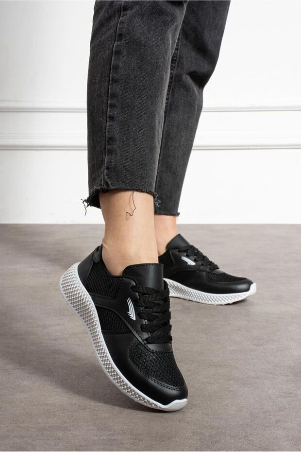 Kadın Erkek Unisex Kalın Taban Yazlık Fileli Hafif Rahat Esnek Taban Sneaker Spor Ayakkabı - 2