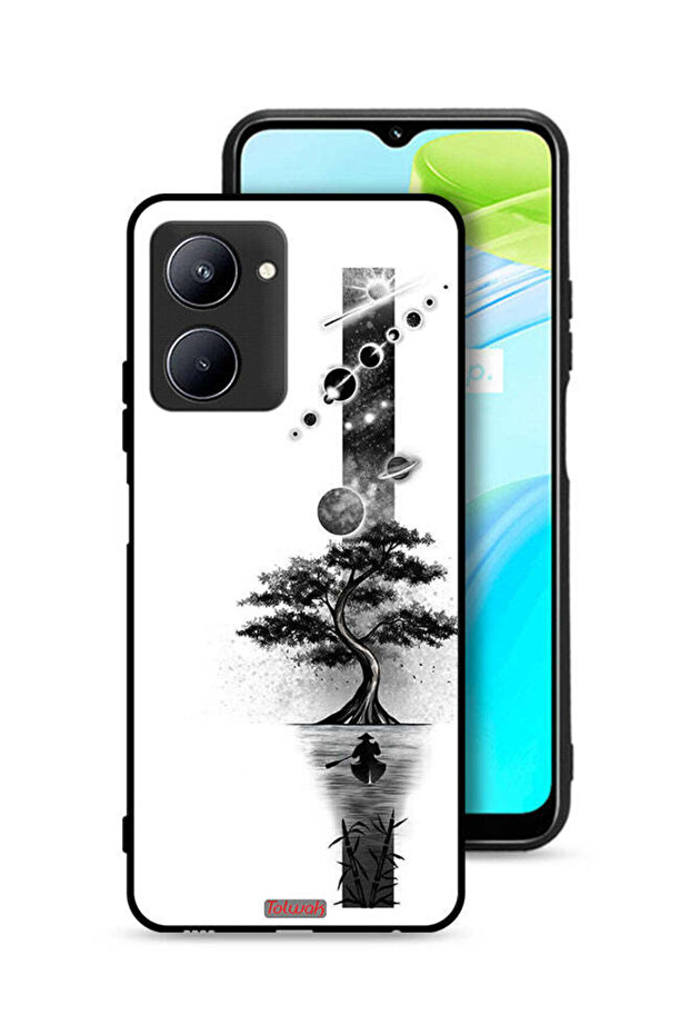 غطاء حماية Realme C33 بتصميم فن الأرض والفضاء