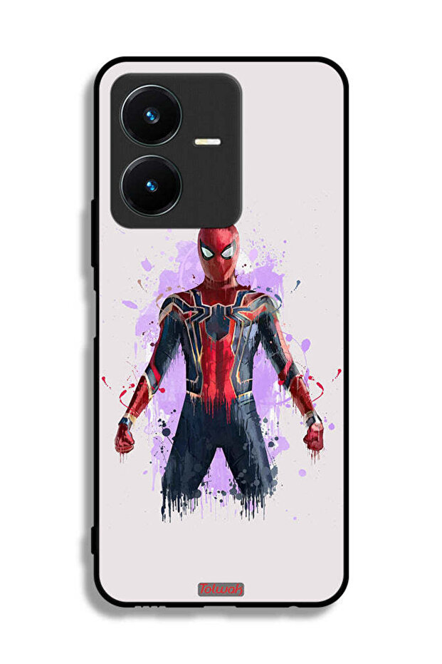غطاء حماية لهاتف Vivo Y22s بتصميم العنكبوت الحديدي