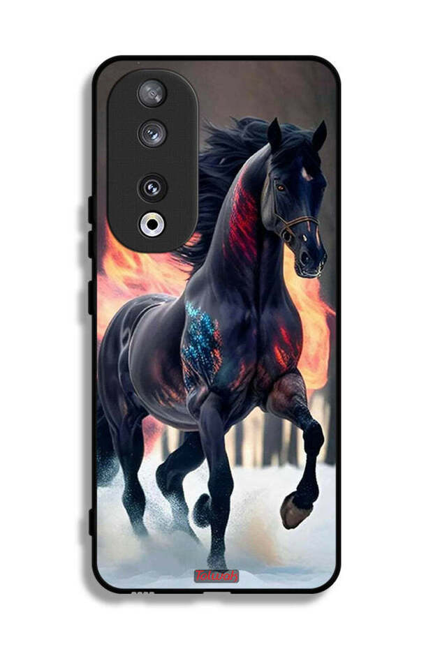 غطاء حماية لهاتف Honor 90 بتصميم حصان عالي الوضوح