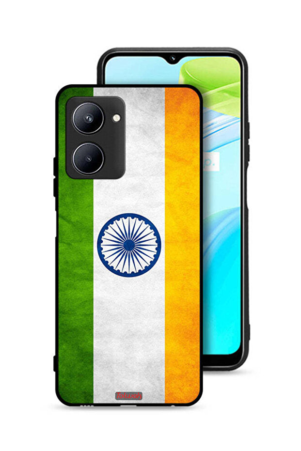 غطاء حماية لهاتف Realme C33 بطبعة علم هندي مضيء