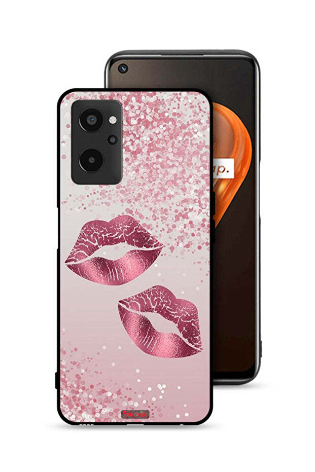 Realme 9i 4G Protective Case Cover Glitter Lips