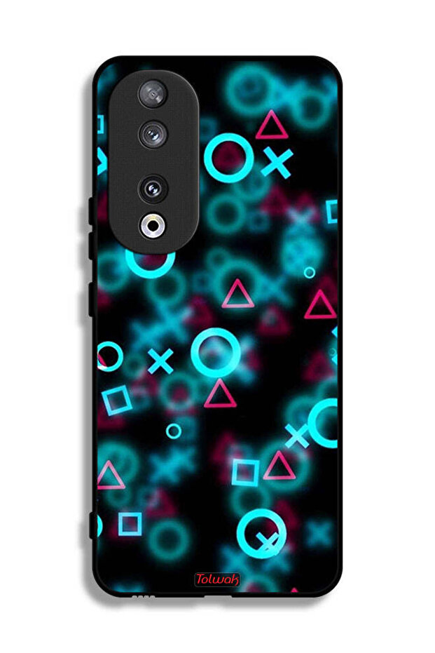 غطاء حماية لهاتف Honor 90 برسومات أيقونات لعبة الحبار الصغيرة