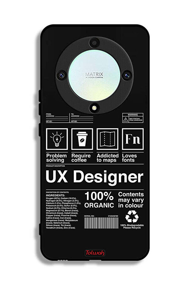 Honor X9a Protective Case Cover Ux Designer Sticker