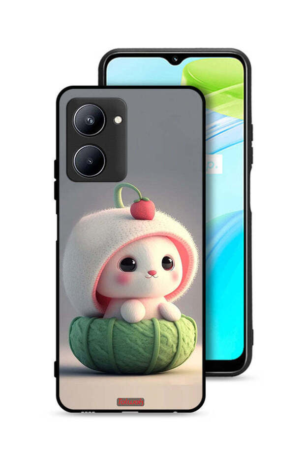 غطاء حماية لهاتف Realme C33 - أرنب صغير لطيف