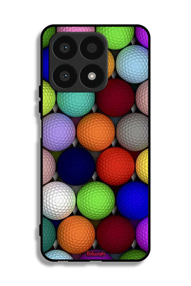 غطاء حماية لهاتف Honor X8a بتصميم كرات فنية تجريدية