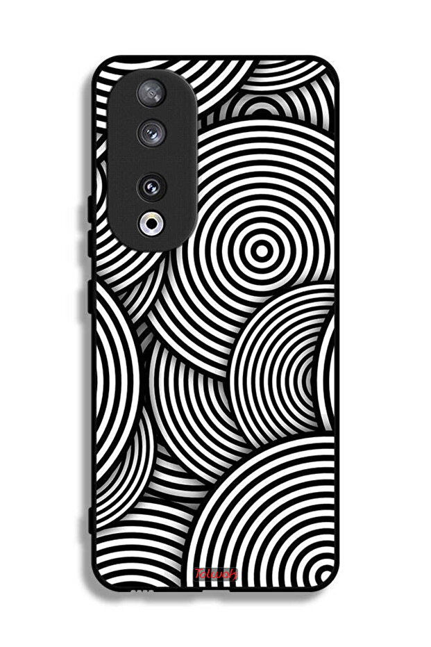 غطاء حماية لهاتف Honor 90 بنمط دوائر وهمية