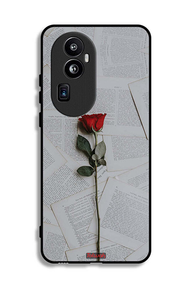غطاء حماية لهاتف Oppo Reno10 Pro Plus وردي على ورق