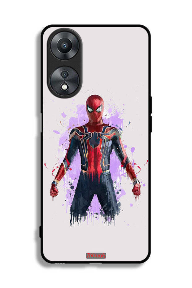 غطاء حماية لهاتف Oppo A58 5G بتصميم العنكبوت الحديدي