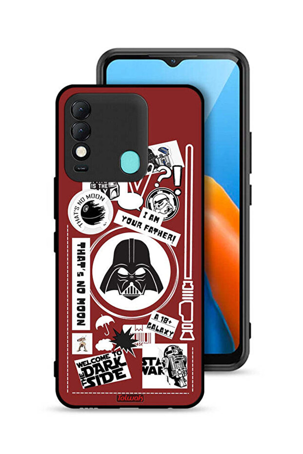 غطاء حماية لهاتف Tecno Spark 8 بملصق Welcome To The Dark Side
