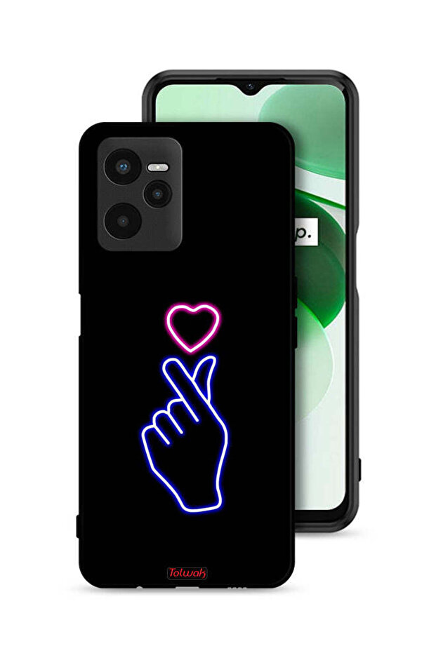 Realme C35 Protective Case Cover Snap Heart Art