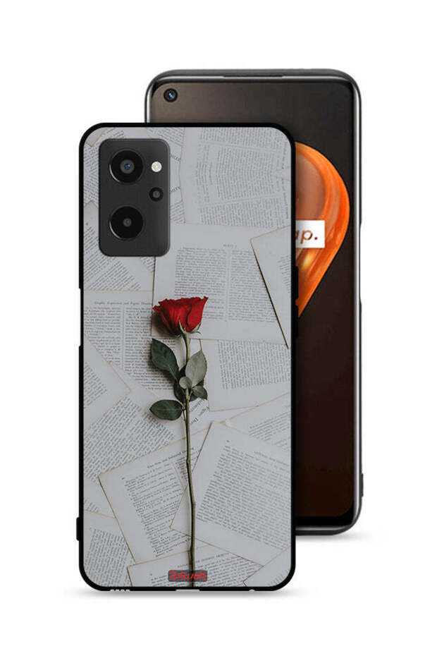 غطاء حماية لهاتف Realme 9i 4G وردي على ورق