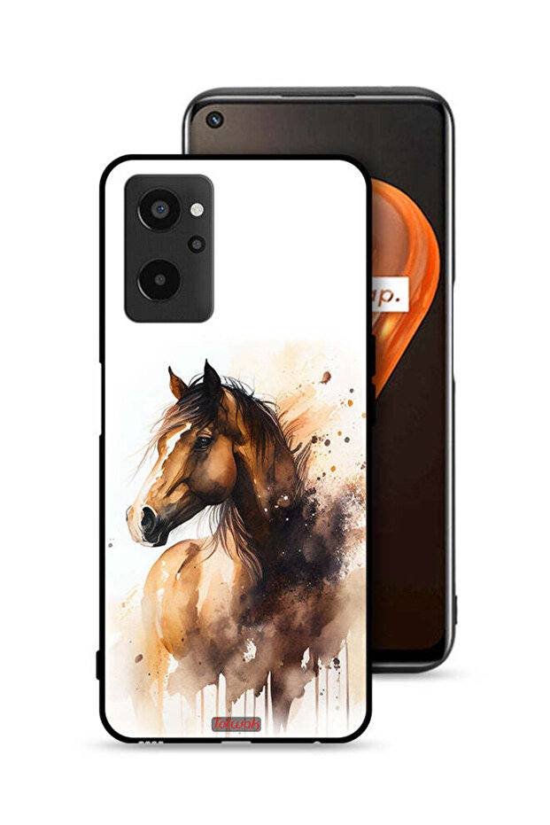 Realme 9i 4G Protective Case Cover Horse Abstract Art