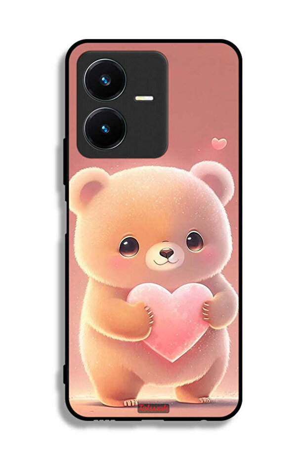 Vivo Y22 Protective Case Cover Cute Little Panda Holding Heart