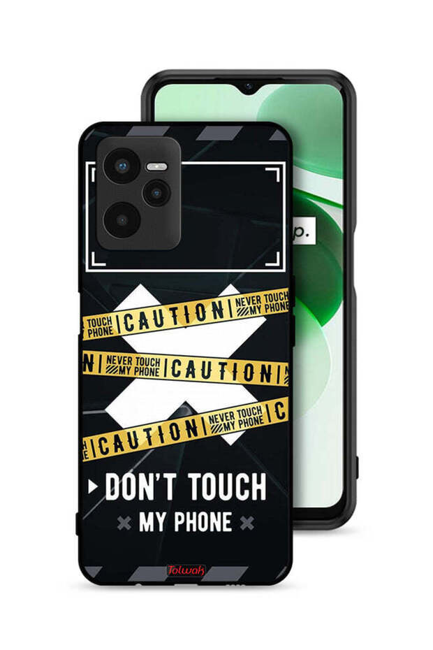 Realme C35 Protective Case Cover Caution Never Touch My Phone