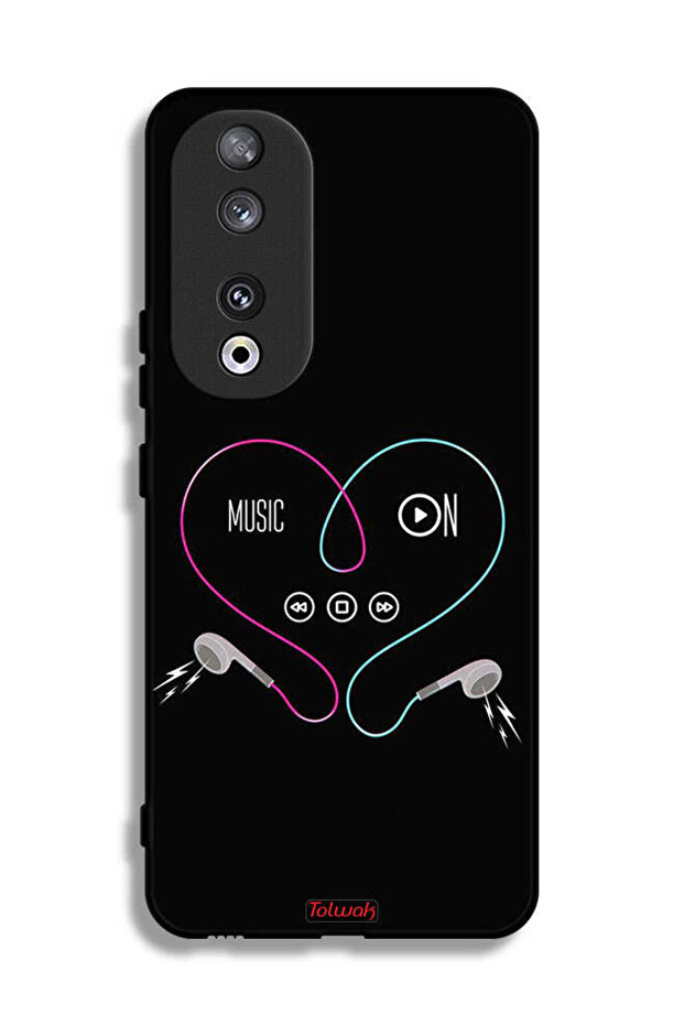 غطاء حماية لهاتف Honor 90 مع موسيقى