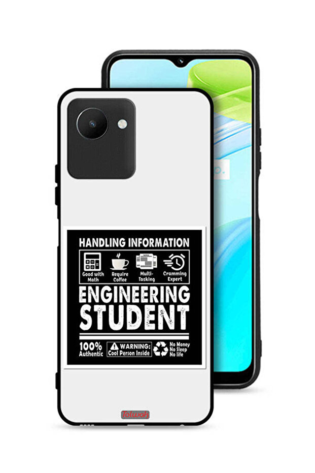 غطاء حماية لهاتف Realme C30s - ملصق طالب هندسة