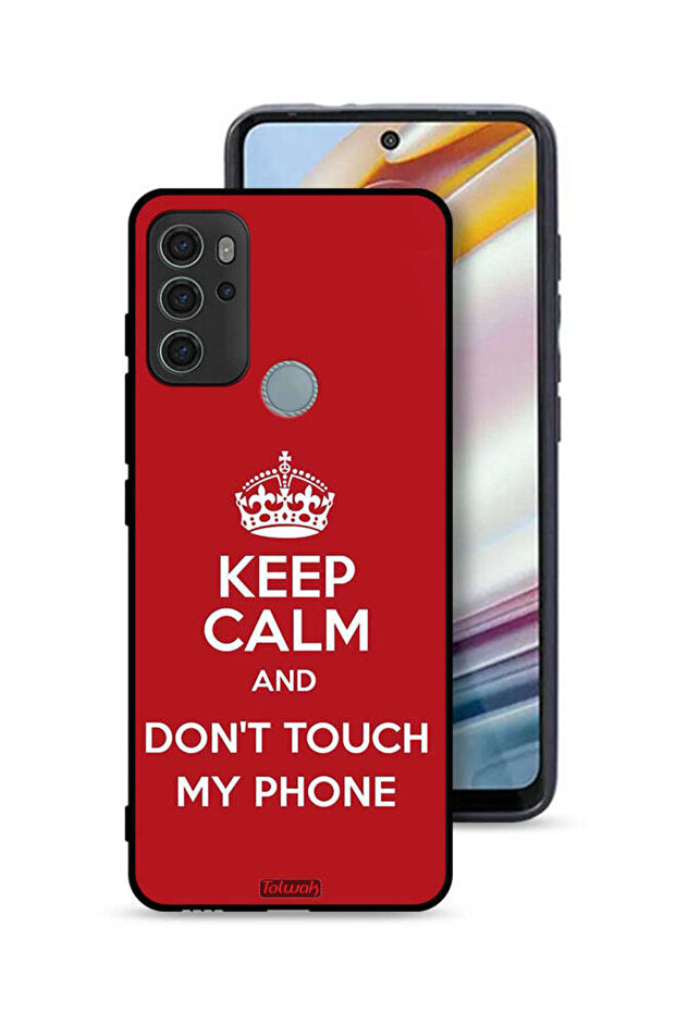 Motorola Moto G60S Protective Case Cover Keep Calm And Dont Touch My Phone