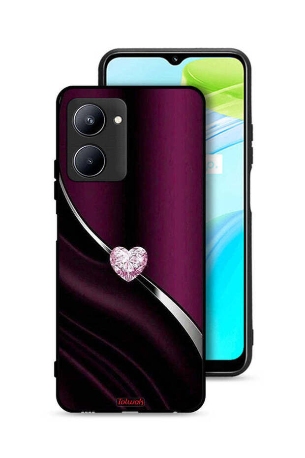 Realme C33 Protective Case Cover Diamond Heart