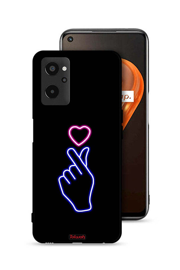 غطاء حماية لهاتف Realme 9i 4G برسومات قلب سناب