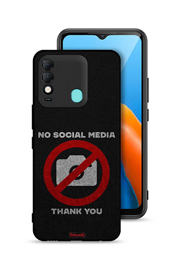 Tecno Spark 8 Protective Case Cover No Social Media Thank You