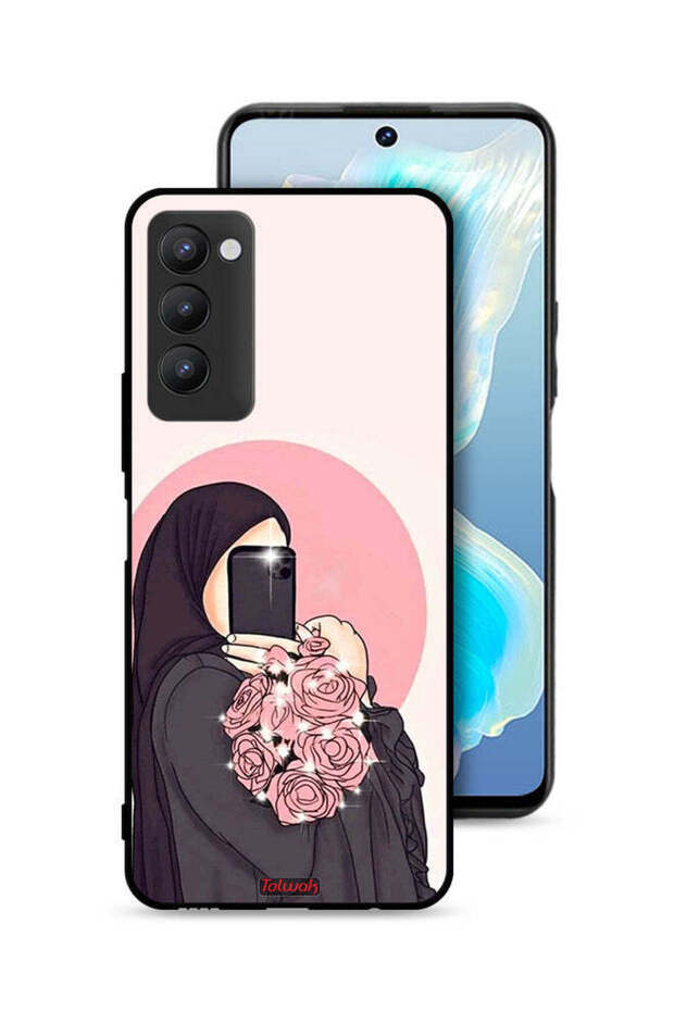 غطاء حماية لهاتف Tecno Camon 18، فن التقاط صور سيلفي مع حمل الزهور