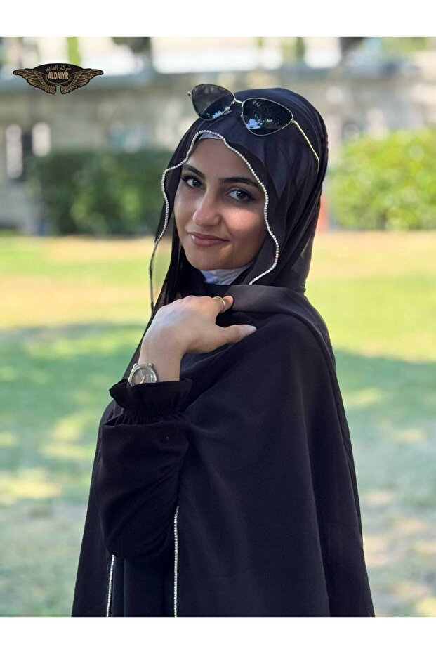 شال شيفون بحافة حجرية 180 حجر سانتا