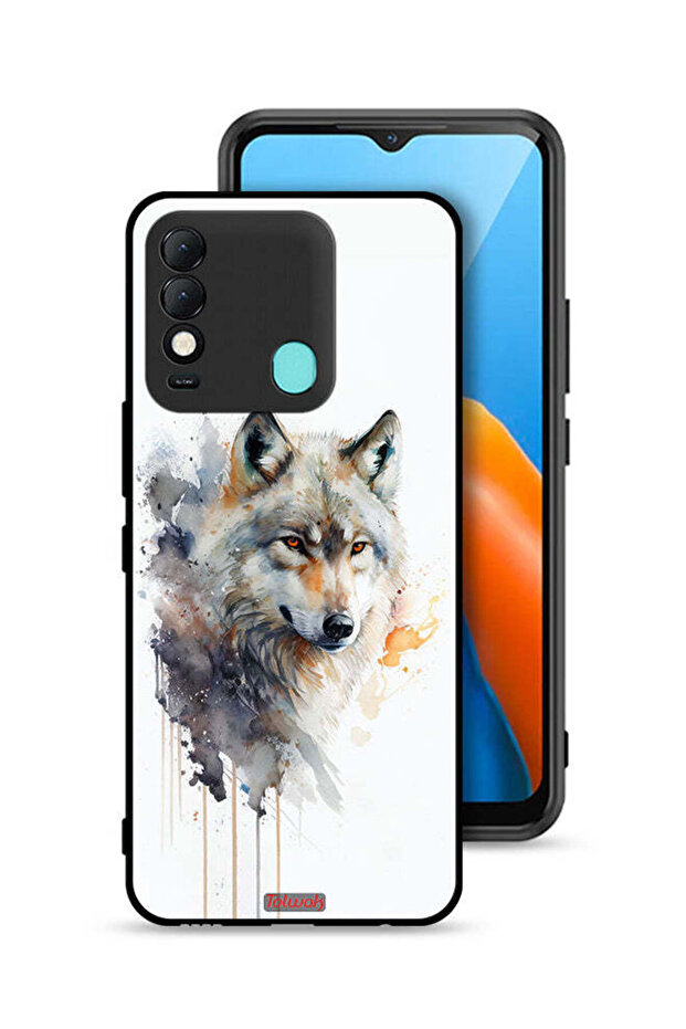 Tecno Spark 8 Protective Case Cover Wolf Abstract Art