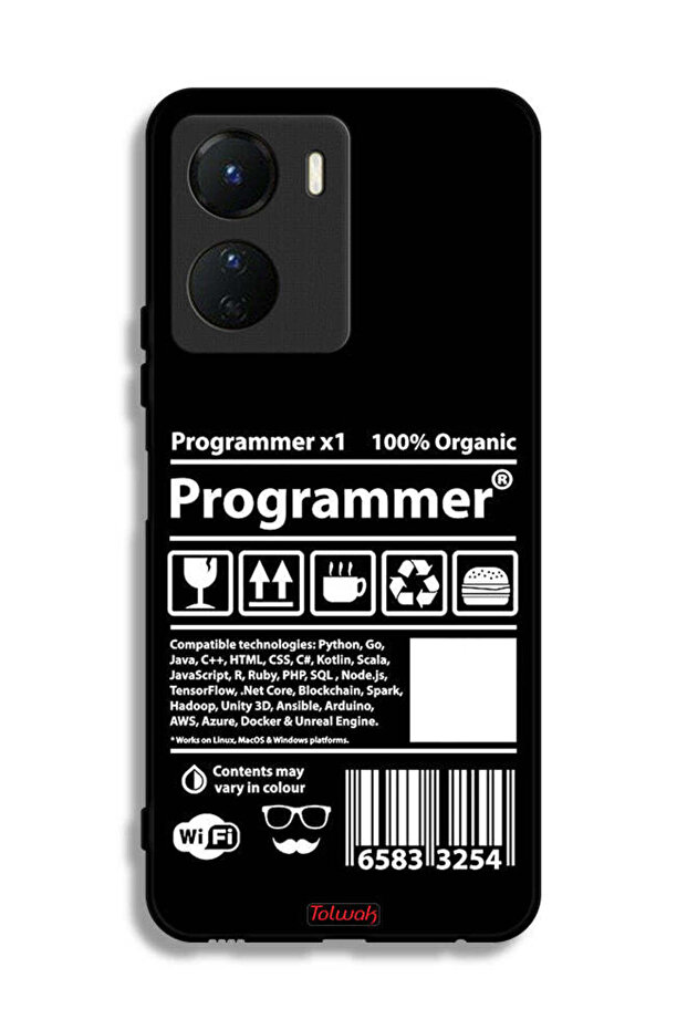 Vivo Y16 Protective Case Cover Programmer Sticker