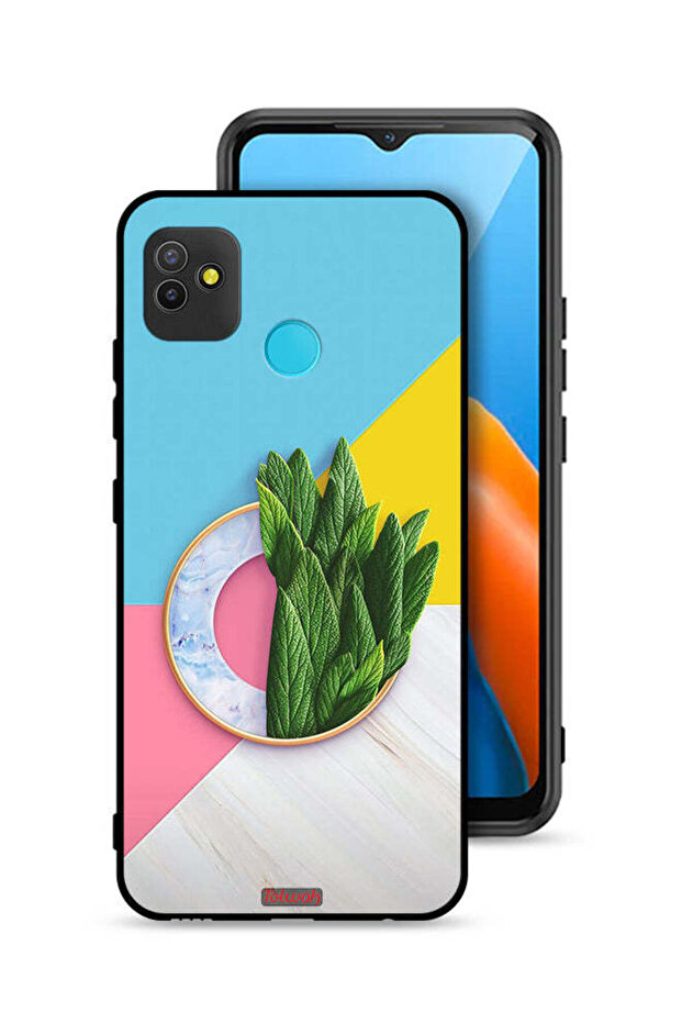 Tecno Pop 5 Protective Case Cover Leaves Abstract Pattern