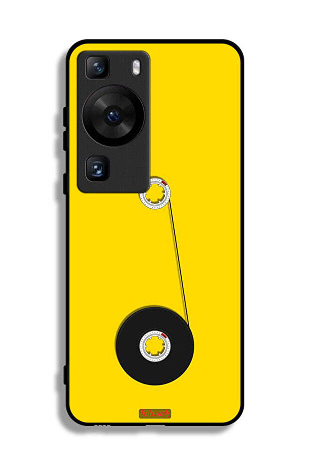 غطاء حماية لهاتف هواوي P60 Pro بتصميم عجلة كاسيت