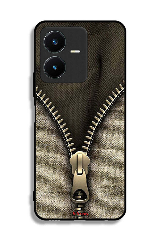 غطاء حماية بنمط سحاب لهاتف Vivo Y22