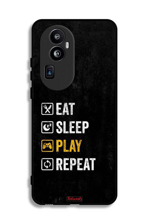 جراب حماية Oppo Reno10 Pro Plus، تناول الطعام، النوم، اللعب، التكرار