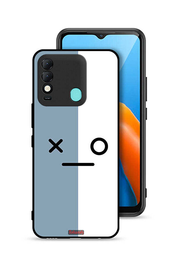 غطاء حماية لهاتف Tecno Spark 8 بأيقونات الوجه