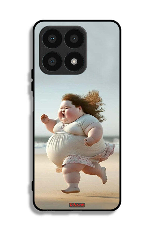 Honor X8a Protective Case Cover Fatty Baby Girl Running