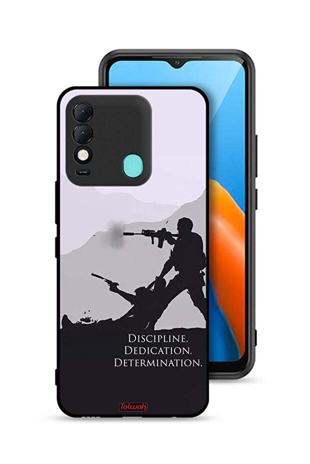 Tecno Spark 8 Protective Case Cover Discipline Dedication Determination