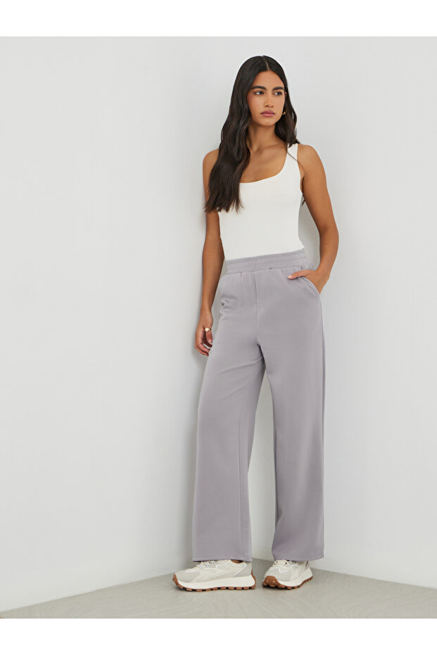Scuba Wide Leg Elasticated Waistband Joggers