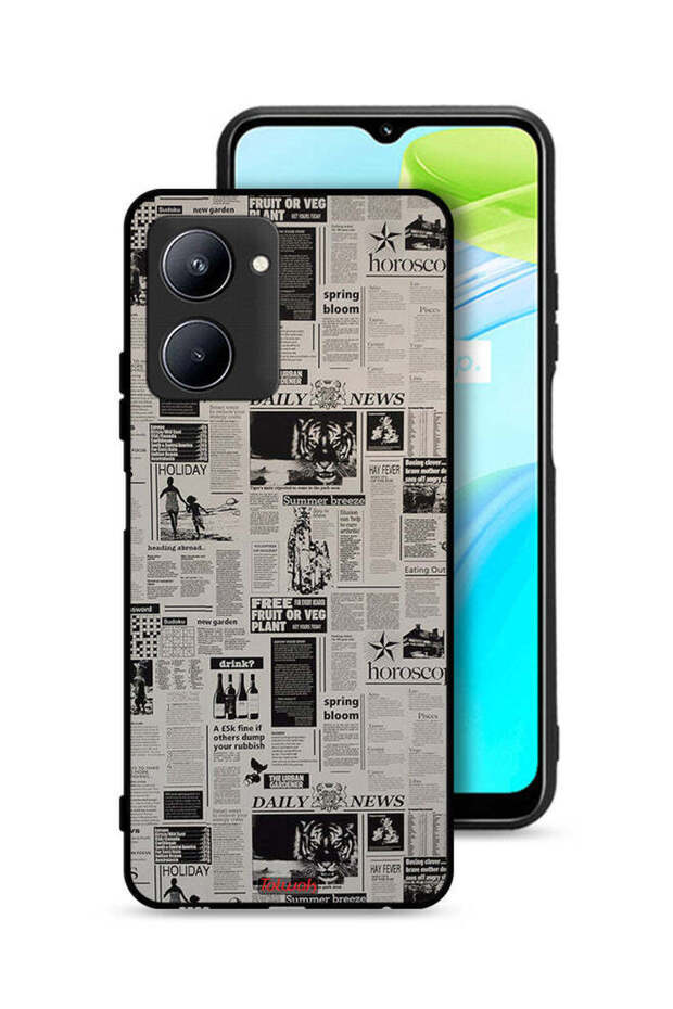 غطاء حماية لهاتف Realme C33 مع تسجيل صحفي