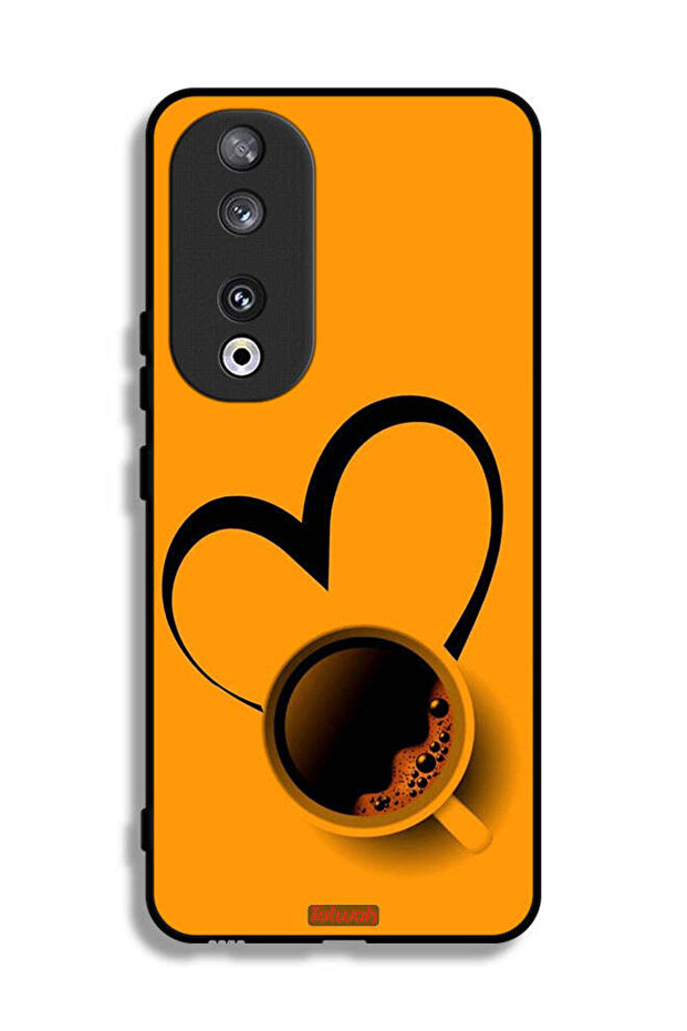غطاء حماية لهاتف Honor 90 بتصميم فنجان قهوة