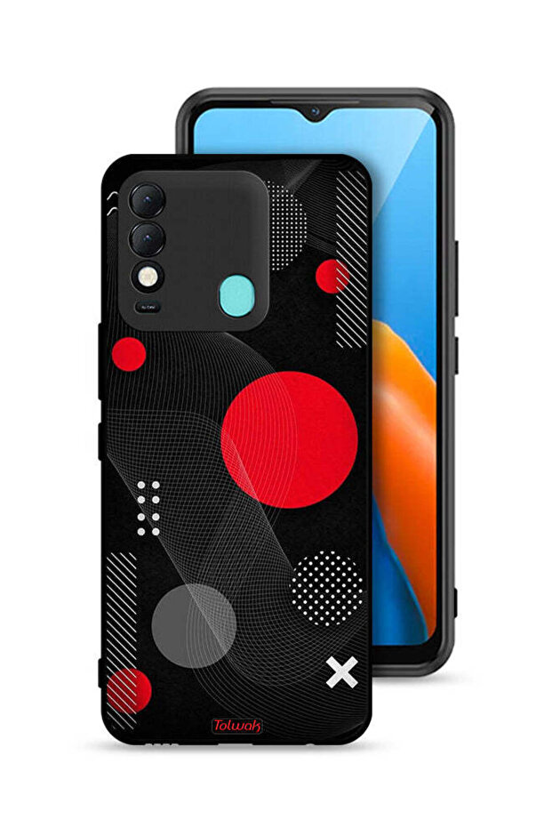 Tecno Spark 8 Protective Case Cover Round And Cross Shape Pattern