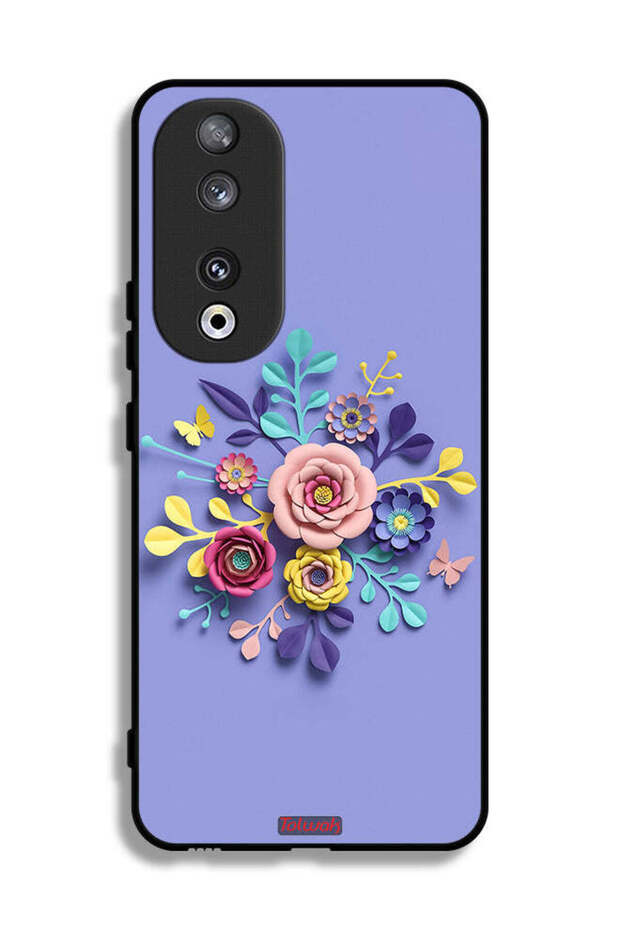 غطاء حماية لهاتف Honor 90 برسومات زهور