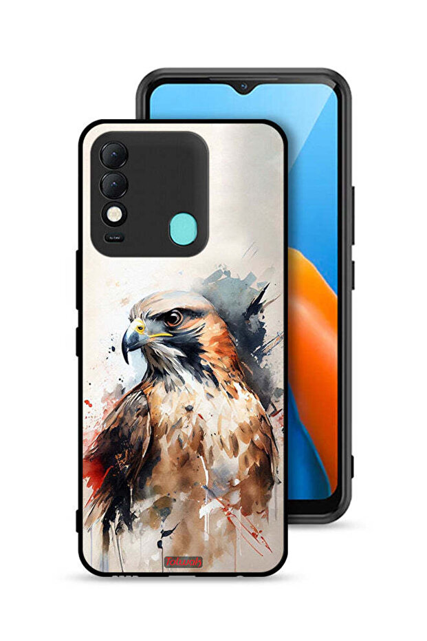 غطاء حماية لهاتف Tecno Spark 8 بتصميم فن النسر التجريدي