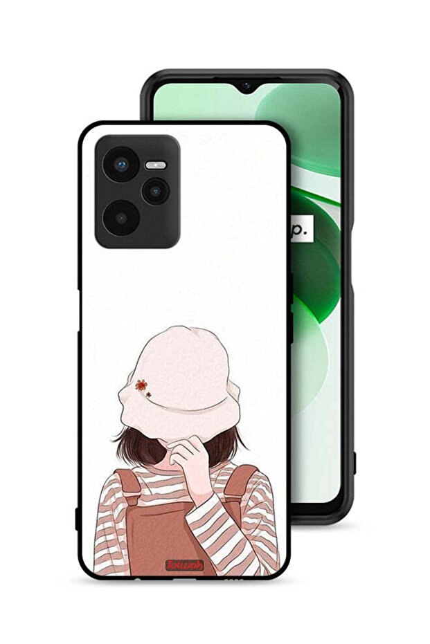 غطاء حماية Realme C35 يخفي الوجه بالقبعة