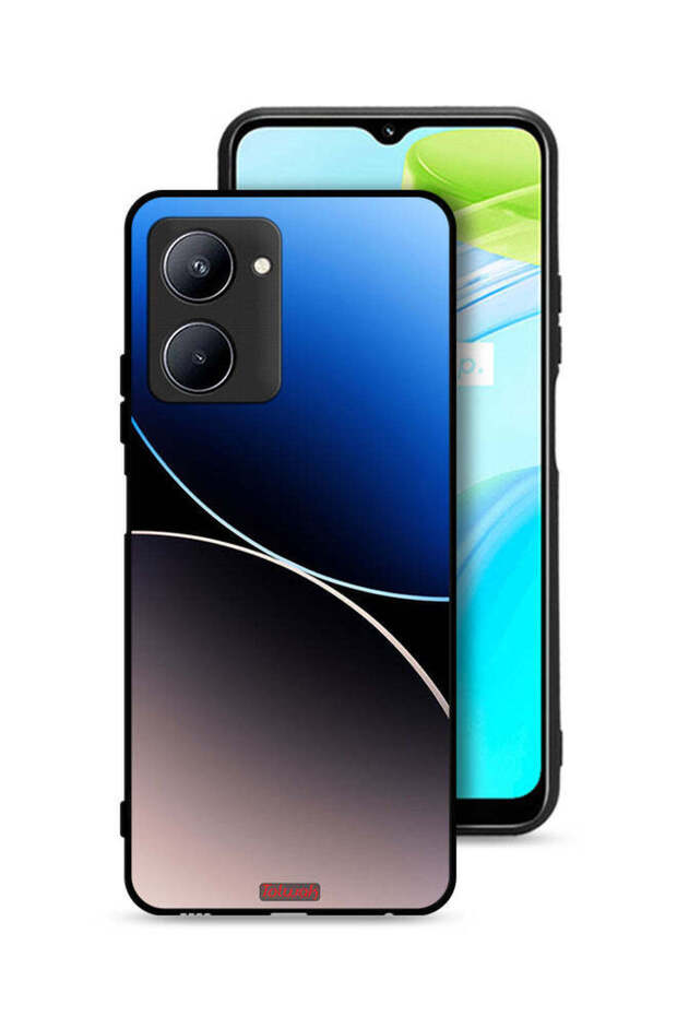 Realme C33 Protective Case Cover Curve Lines Pattern