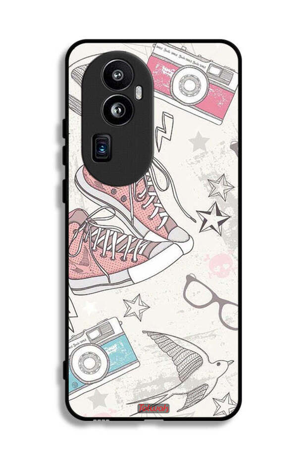 Oppo Reno10 Pro (China) Protective Case Cover Canva Shoes And Camera Art