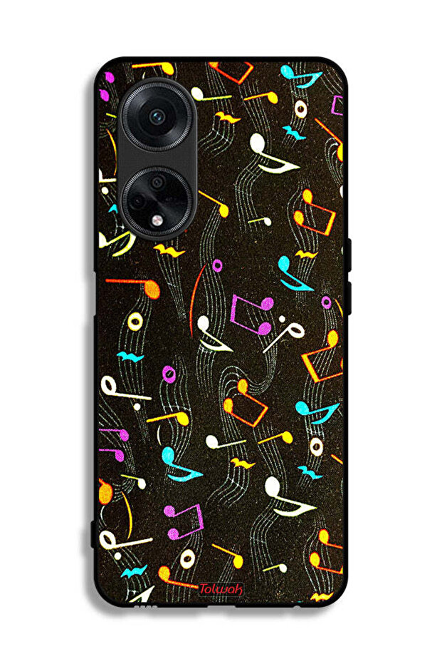 Oppo A98 5G Protective Case Cover Music Fabric Pattern