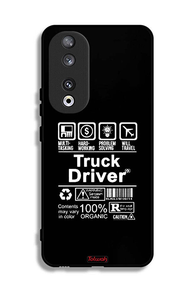 غطاء حماية لهاتف Honor 90، ملصق سائق شاحنة