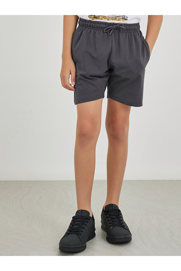 Solid Shorts with Drawstring - 5